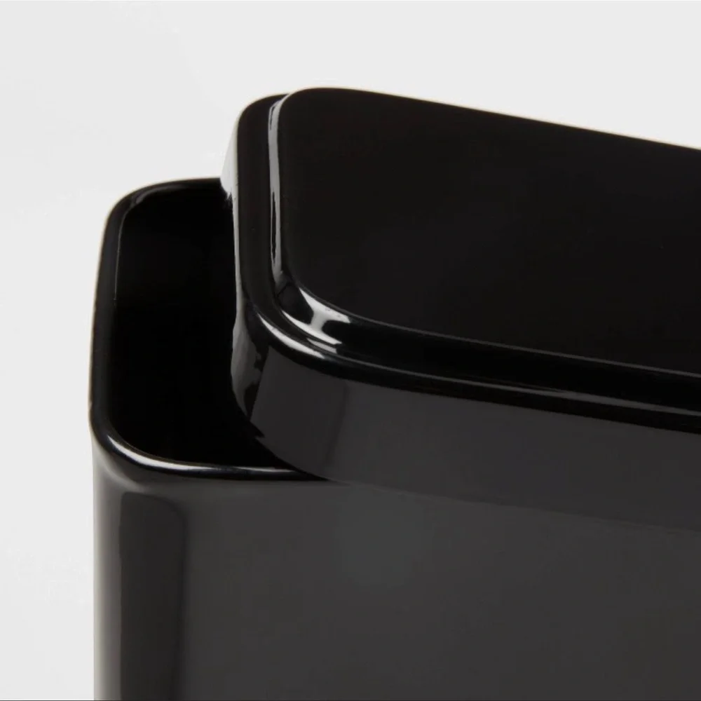 2pk Black Storage Tins
